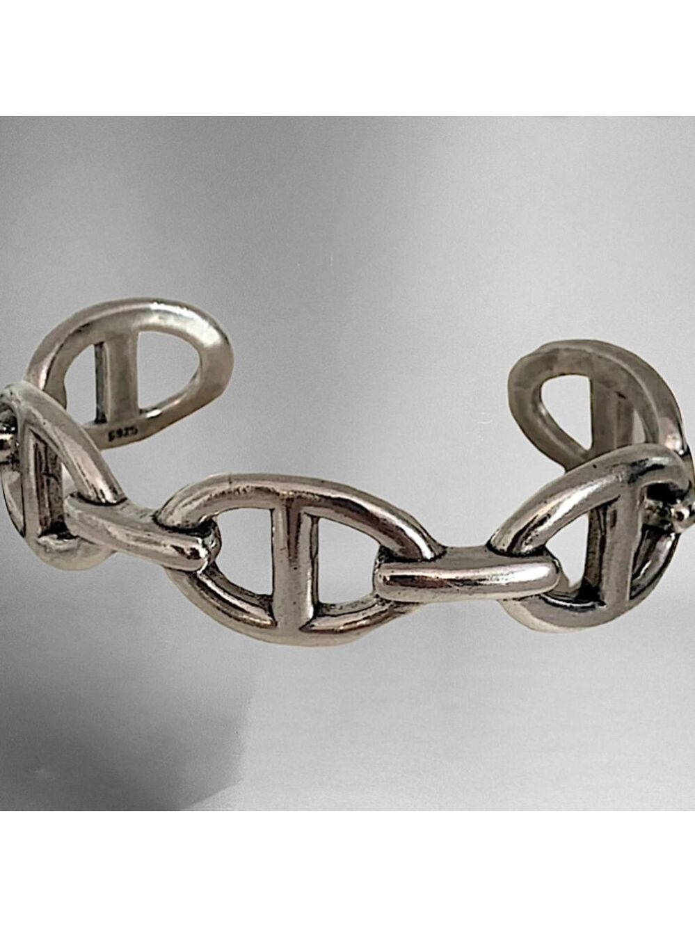 NEW STERLING SILVER MARINER BANGLE CUFF BRACELET - Picture 7 of 8